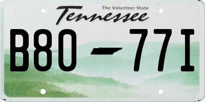 TN license plate B8077I