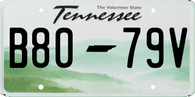 TN license plate B8079V