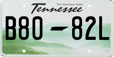 TN license plate B8082L