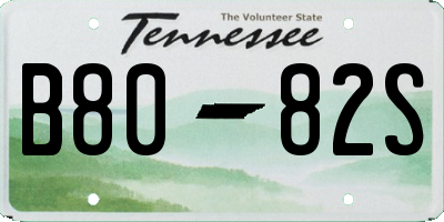 TN license plate B8082S