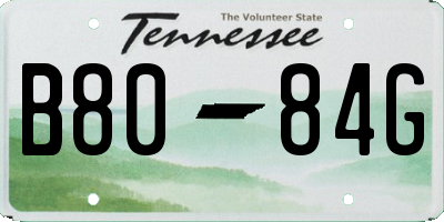 TN license plate B8084G