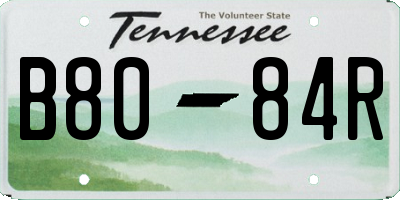 TN license plate B8084R