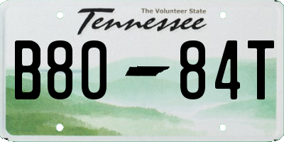 TN license plate B8084T