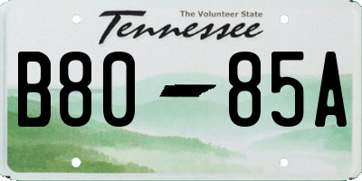 TN license plate B8085A
