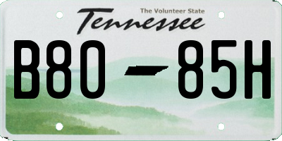 TN license plate B8085H