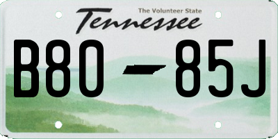 TN license plate B8085J