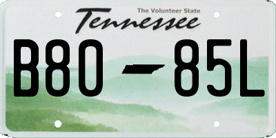 TN license plate B8085L