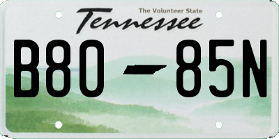 TN license plate B8085N