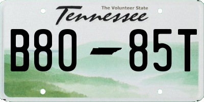 TN license plate B8085T