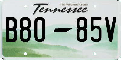 TN license plate B8085V