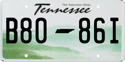 TN license plate B8086I