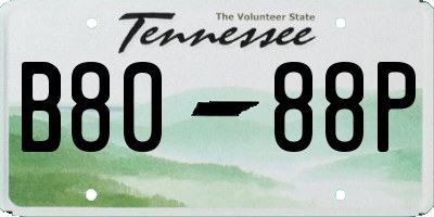 TN license plate B8088P