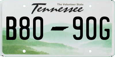 TN license plate B8090G