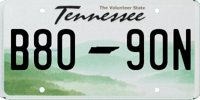 TN license plate B8090N