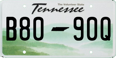 TN license plate B8090Q