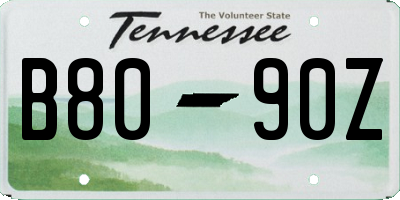 TN license plate B8090Z