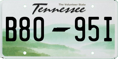 TN license plate B8095I