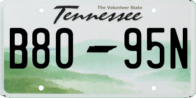 TN license plate B8095N