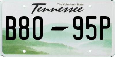 TN license plate B8095P