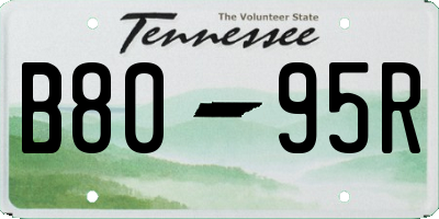 TN license plate B8095R