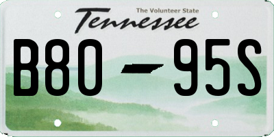 TN license plate B8095S