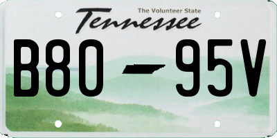 TN license plate B8095V