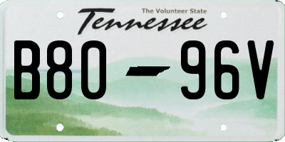TN license plate B8096V