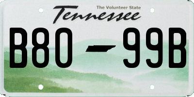 TN license plate B8099B