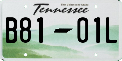 TN license plate B8101L