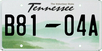 TN license plate B8104A