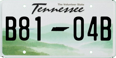 TN license plate B8104B