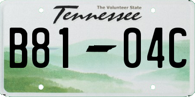 TN license plate B8104C