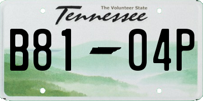 TN license plate B8104P