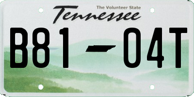 TN license plate B8104T
