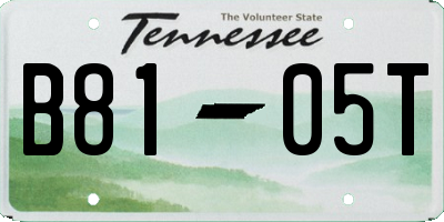 TN license plate B8105T