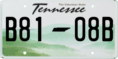 TN license plate B8108B