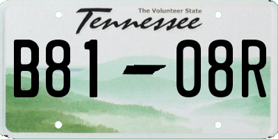 TN license plate B8108R