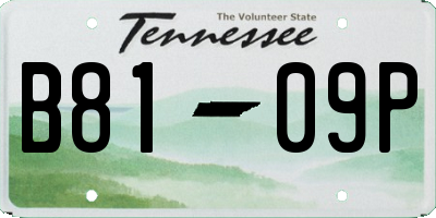 TN license plate B8109P