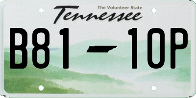TN license plate B8110P