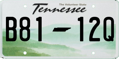 TN license plate B8112Q