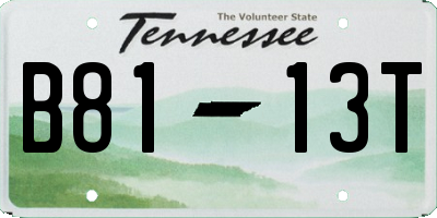 TN license plate B8113T