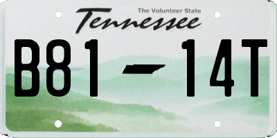 TN license plate B8114T