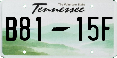 TN license plate B8115F