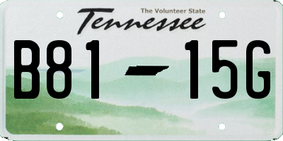TN license plate B8115G