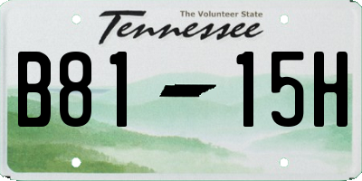 TN license plate B8115H