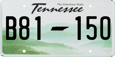 TN license plate B8115O