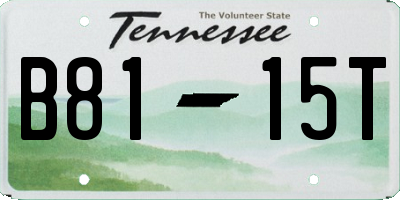 TN license plate B8115T