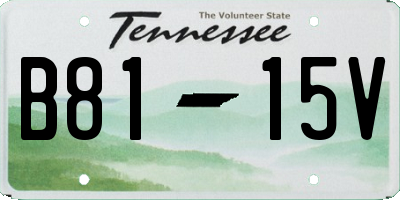 TN license plate B8115V
