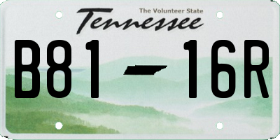 TN license plate B8116R