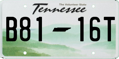 TN license plate B8116T